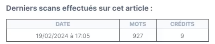 Coût analyse d'un texte avec Lucide AI